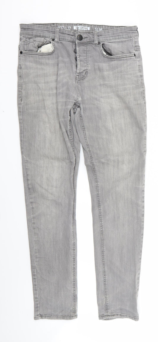 Preloved preowrn Womens Grey   Skinny Jeans Size 32 L28 in - Front
