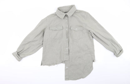 Missguided Womens Green   Basic Button-Up Size 8