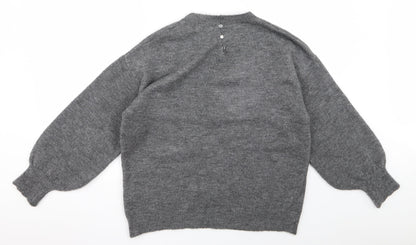 F&F Mens Grey  Rayon Pullover Jumper Size M