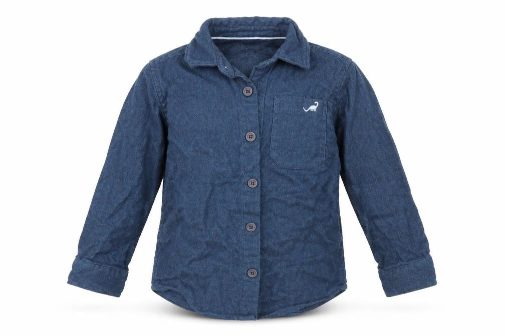 F&F Boys Blue   Basic Button-Up Size 2-3 Years