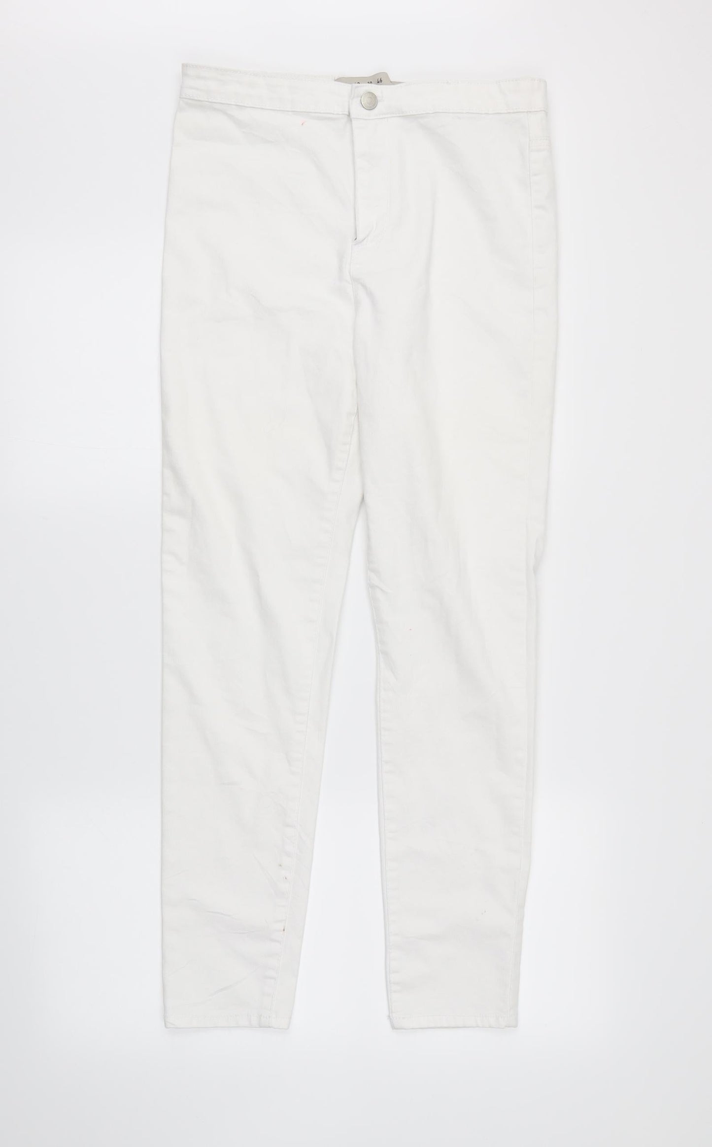 DenimCo Womens White  Denim Skinny Jeans Size 14 L26 in