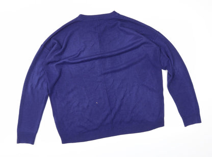 Preloved debanams Womens Blue   Pullover Jumper Size 14 - Back