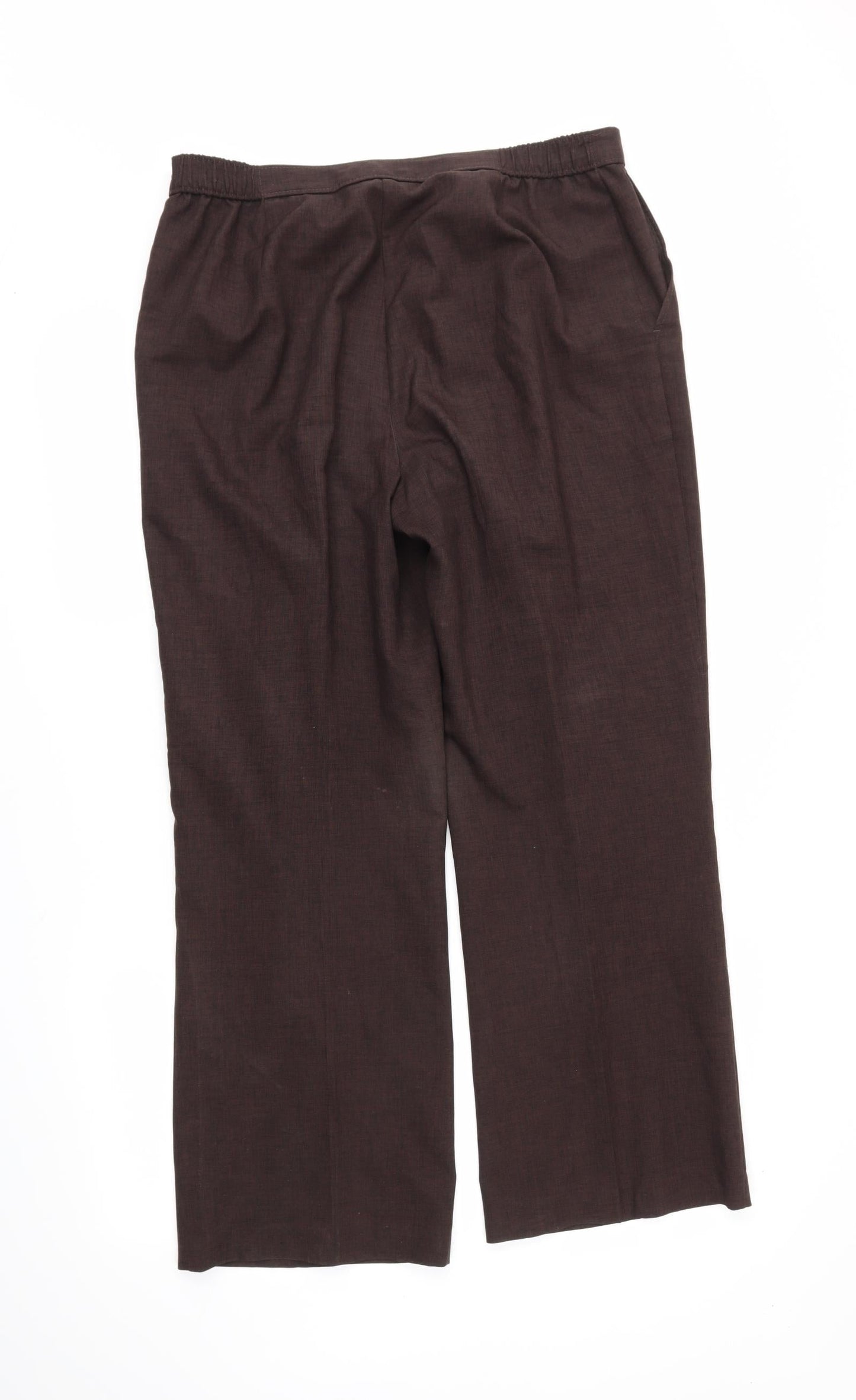 M&S Womens Brown   Trousers  Size 14 L25 in