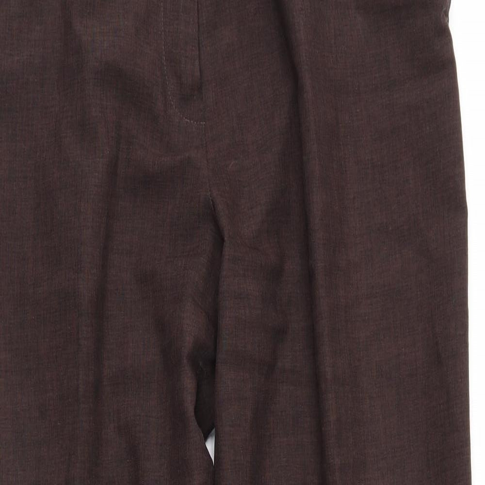 M&S Womens Brown   Trousers  Size 14 L25 in