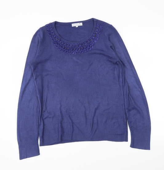 M&S Womens Blue   Pullover Jumper Size 12