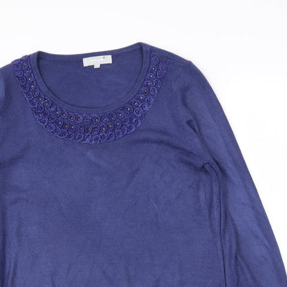 Marks & Spencer Womens Blue   Pullover Jumper Size 12