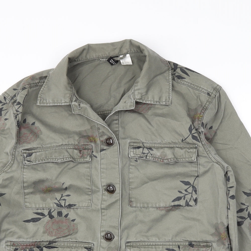 H&M Womens Green Floral  Jacket  Size 6
