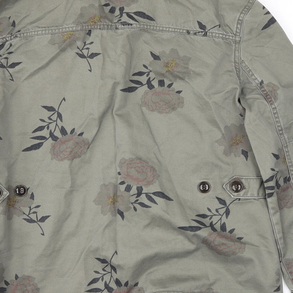 H&M Womens Green Floral  Jacket  Size 6