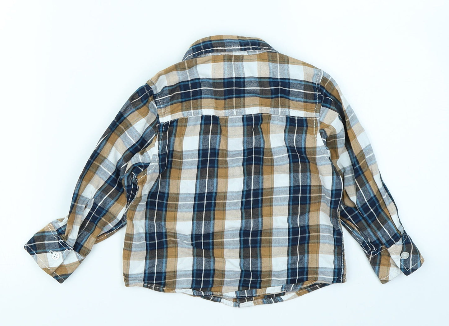 Little Rebel Baby Blue Plaid  Basic Button-Up Size 12-18 Months