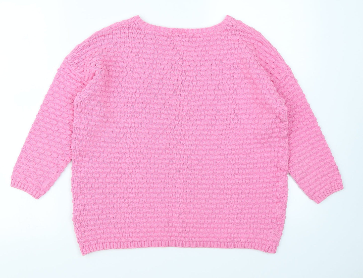 Warehouse Womens Pink Polka Dot  Pullover Jumper Size 10