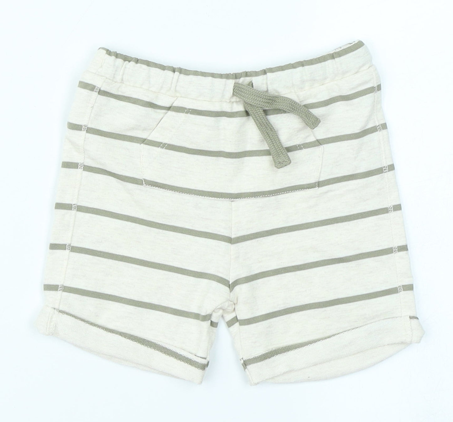 Fred & Flo Boys Beige Striped  Capri Trousers Size 9-12 Months