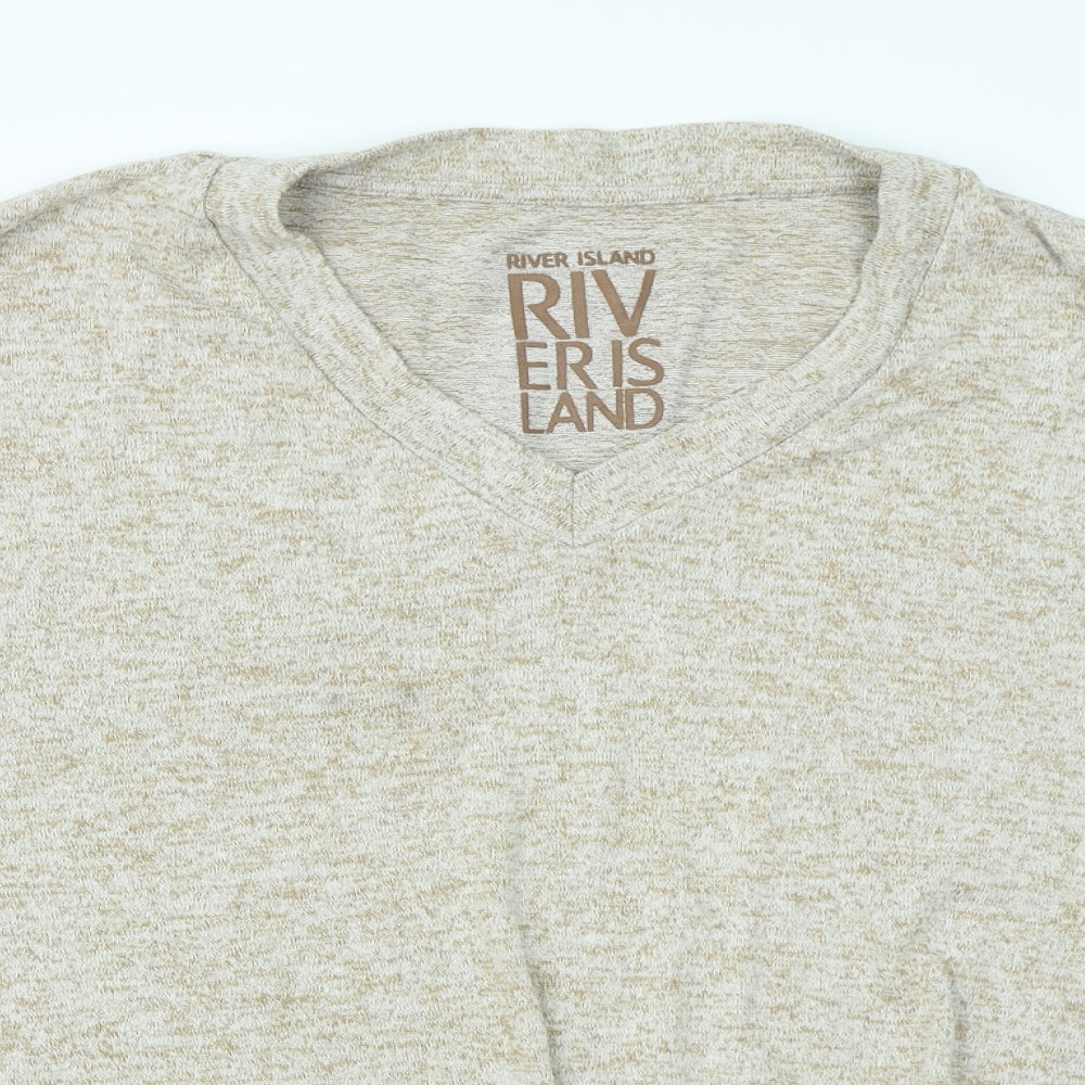 River Island Womens Beige   Basic T-Shirt Size S