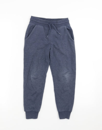 Preloved George Boys Blue   Jogger Trousers Size 5-6 Years - Front