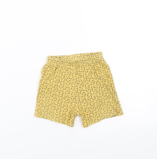 George Baby Yellow Geometric   Trousers Size 6-9 Months  - shorts