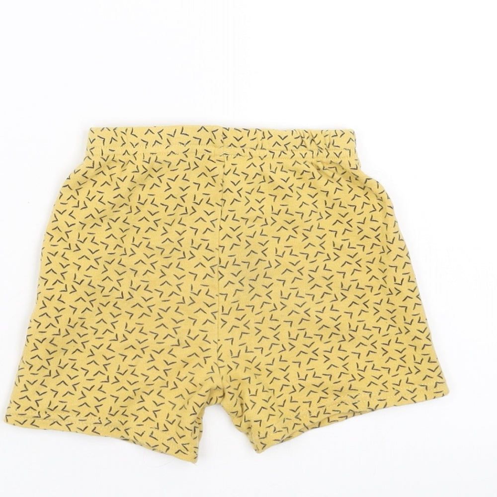 George Baby Yellow Geometric   Trousers Size 6-9 Months  - shorts