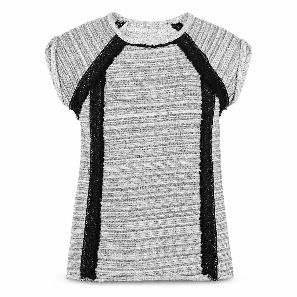 H&M Womens Grey   Pullover Sweatshirt Size S  - crochet detail