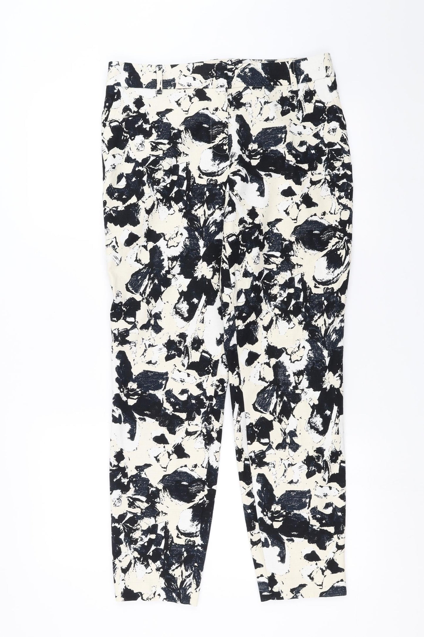 Papaya Womens Ivory Floral  Trousers  Size 10 L26 in