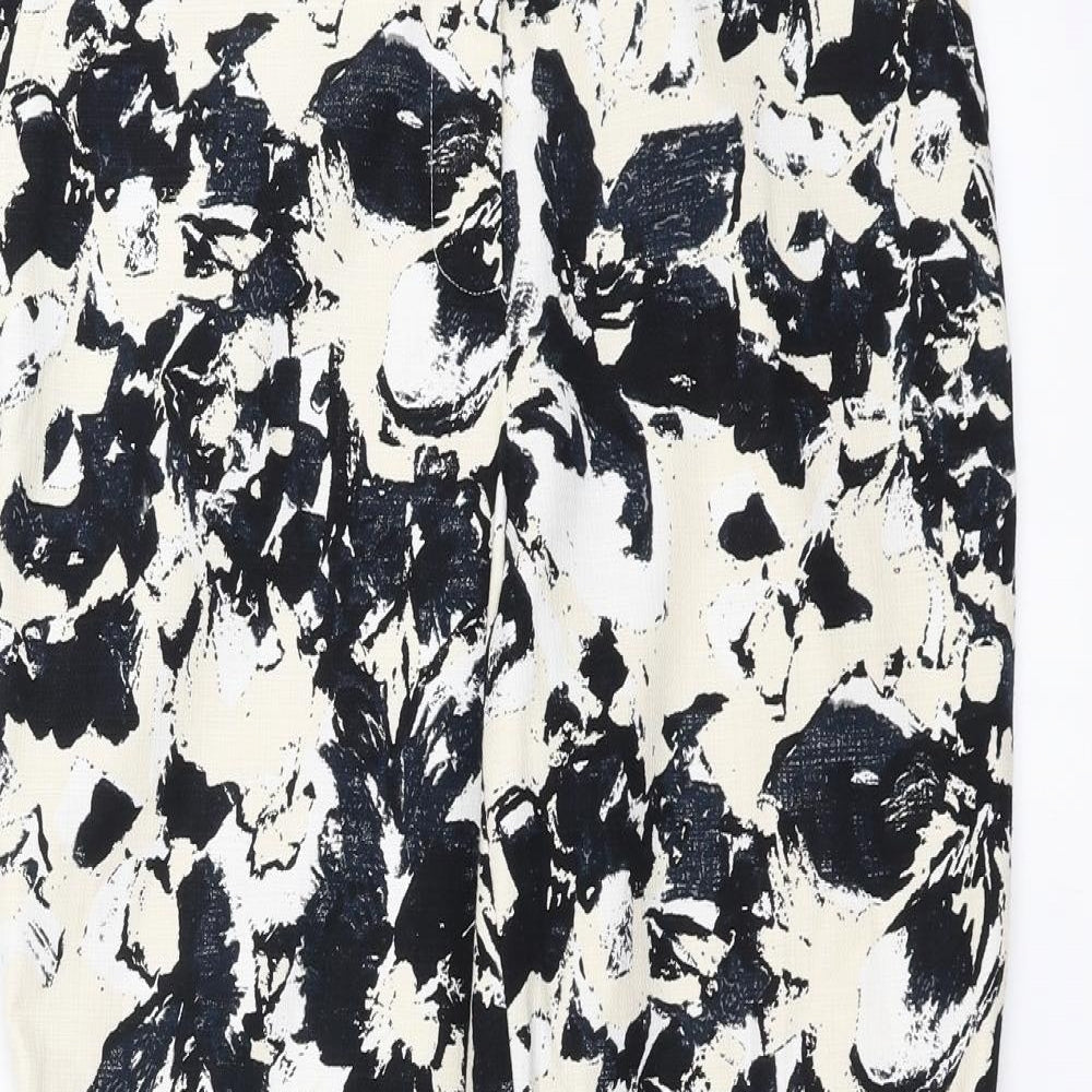 Papaya Womens Ivory Floral  Trousers  Size 10 L26 in