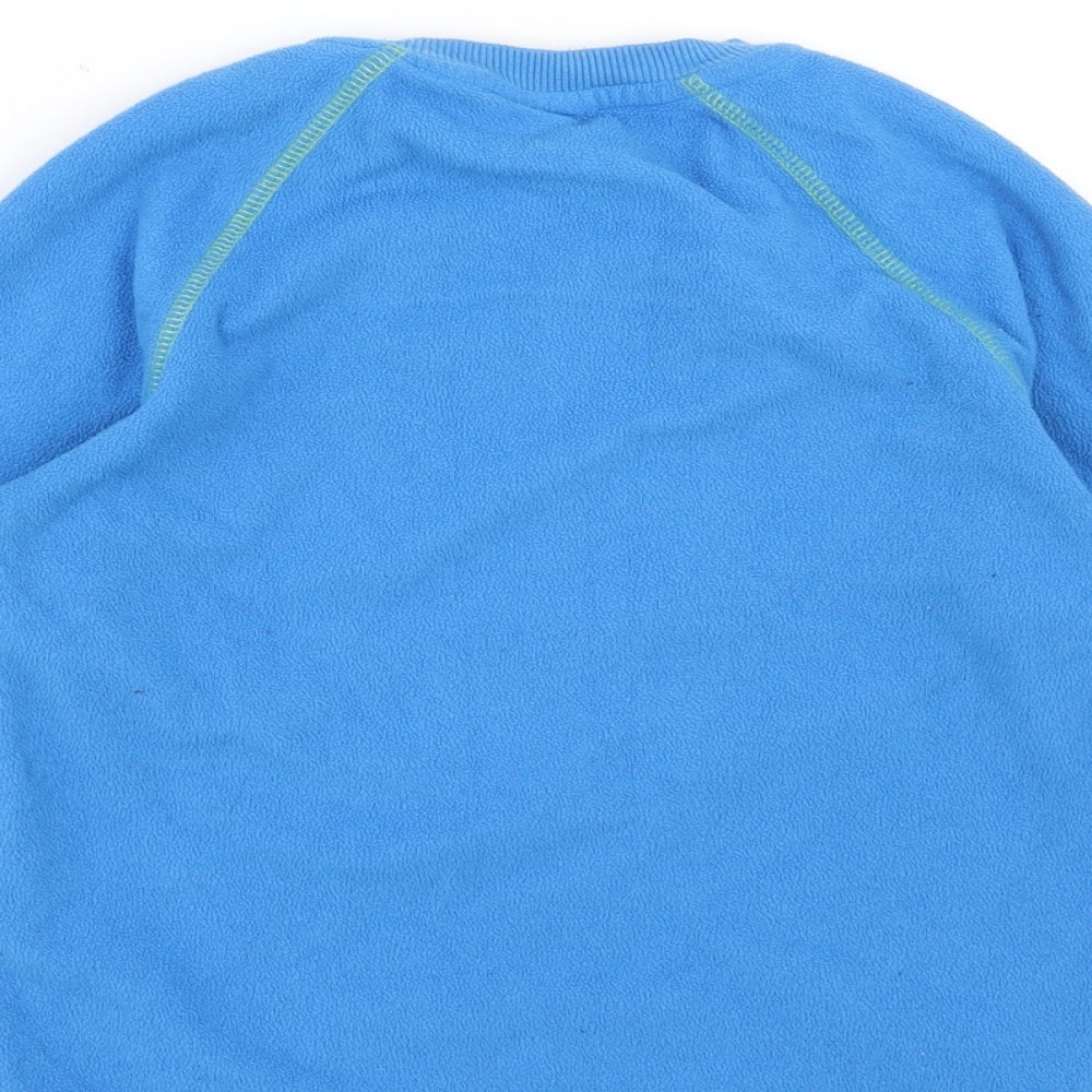 NEXT Boys Blue Solid Fleece  Pyjama Top Size 4-5 Years  - monster