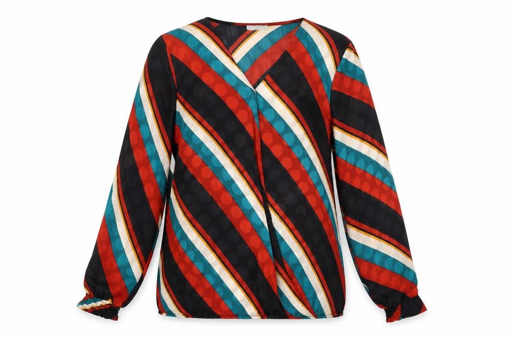Soon Womens Multicoloured Striped  Basic Blouse Size 14
