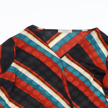 Soon Womens Multicoloured Striped  Basic Blouse Size 14