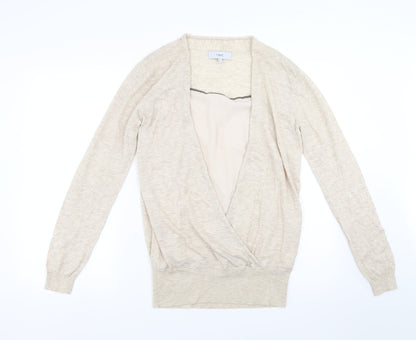 Preloved NEXT Womens Beige   Pullover Jumper Size 10  - under blouse detail - Front