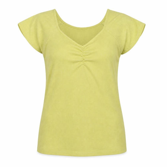 Peacocks Womens Yellow   Basic T-Shirt Size 14