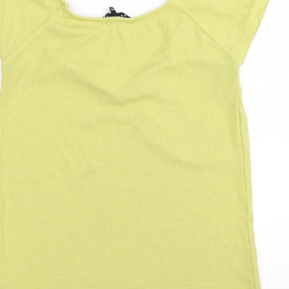 Peacocks Womens Yellow   Basic T-Shirt Size 14