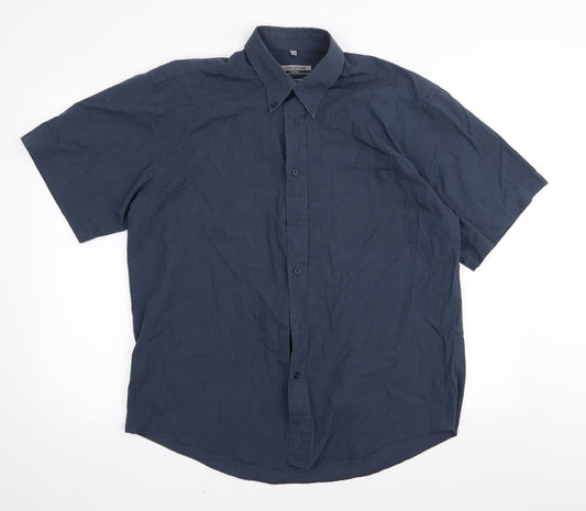 copperstone Mens Blue    Button-Up Size 15