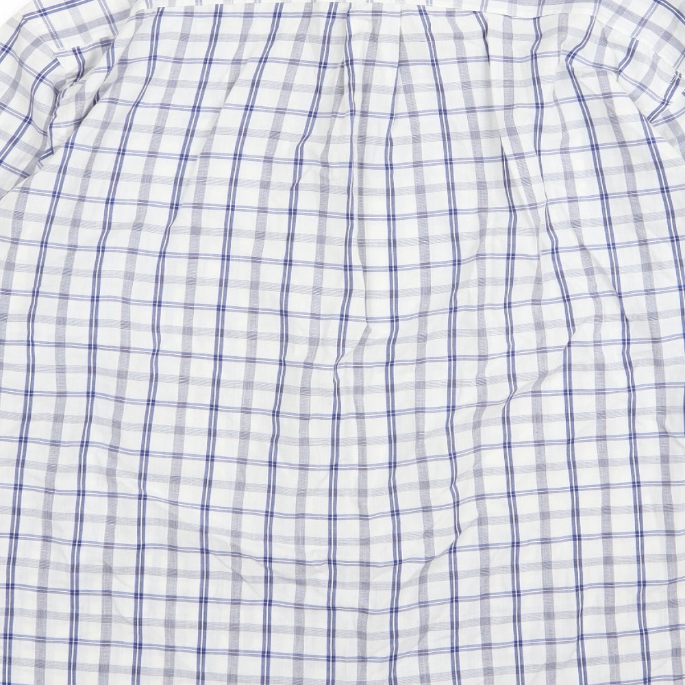 Preworn Mens Blue Check   Button-Up Size L