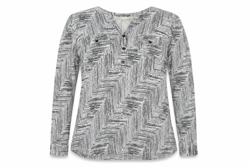 Epilogue Womens Black Striped  Basic T-Shirt Size 12