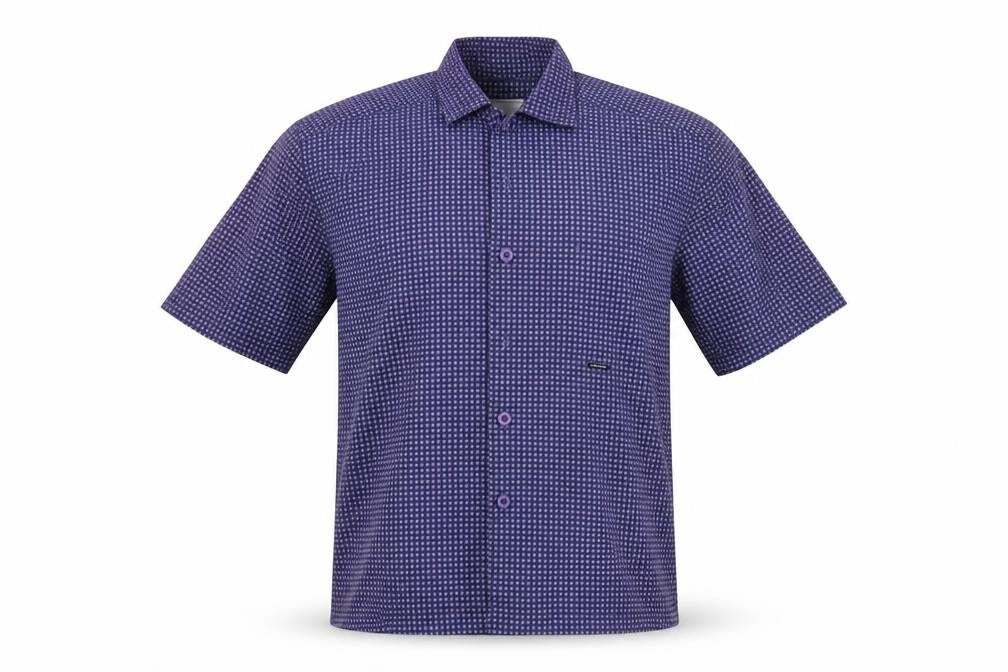 firestrap Mens Blue Geometric   Button-Up Size M