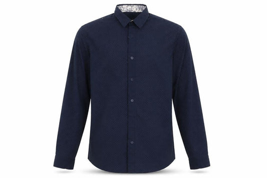 F&F Mens Blue Polka Dot   Button-Up Size S