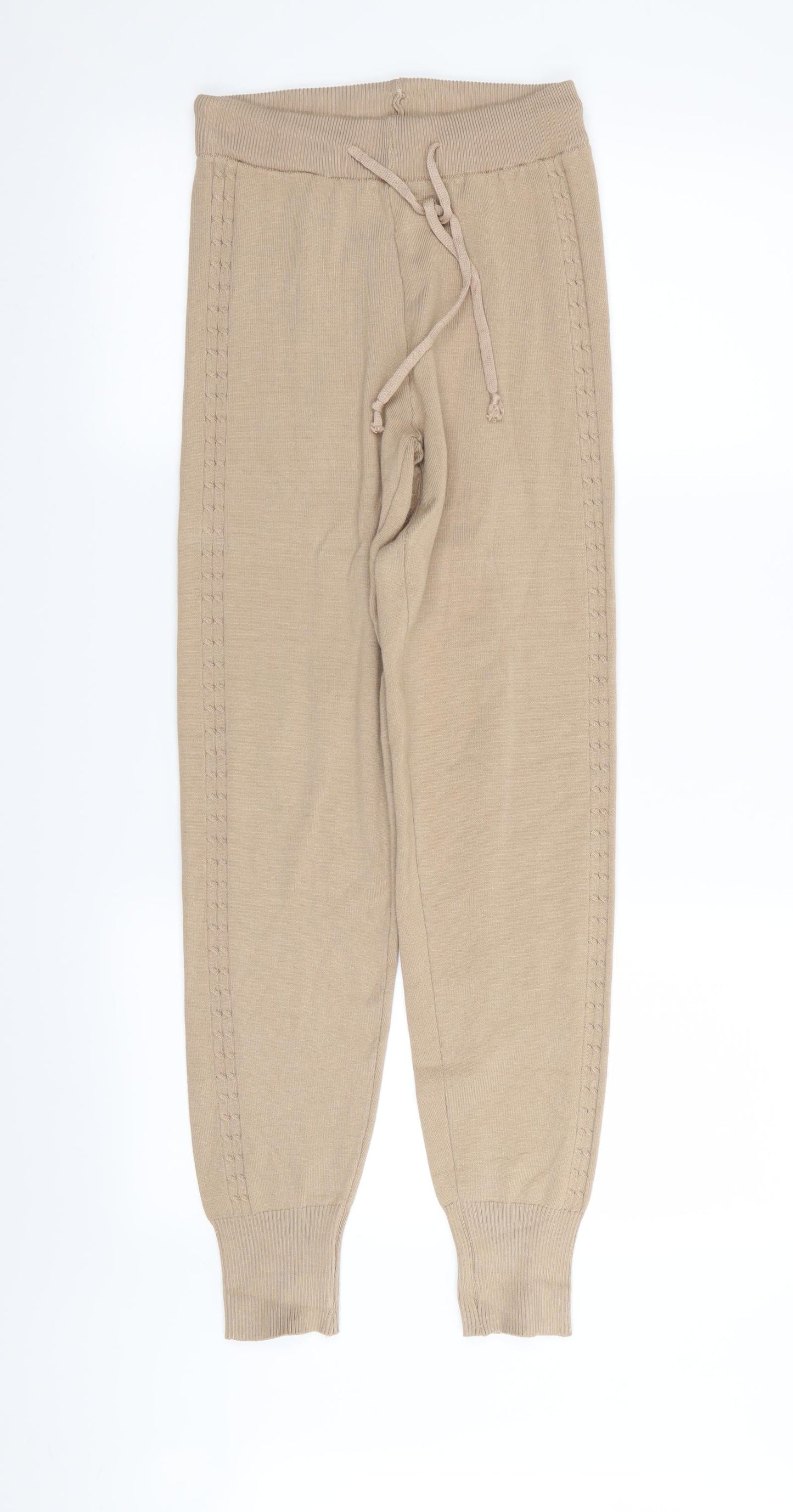 Yu & Me Womens Beige   Jogger Trousers Size S L30 in - Stretch waistband