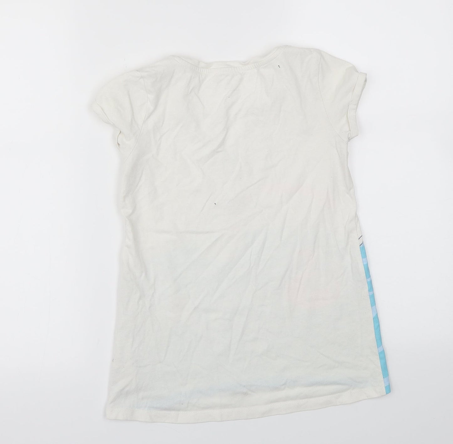 Gap Girls White Animal Print  Basic T-Shirt Size M