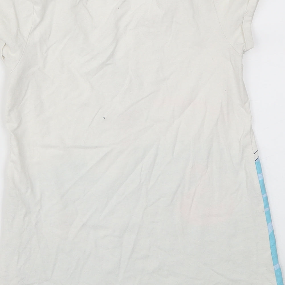 Gap Girls White Animal Print  Basic T-Shirt Size M