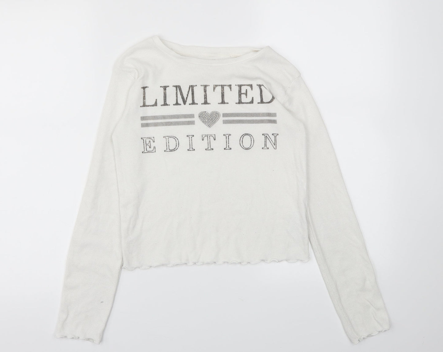 Primark Girls White   Basic T-Shirt Size 10-11 Years