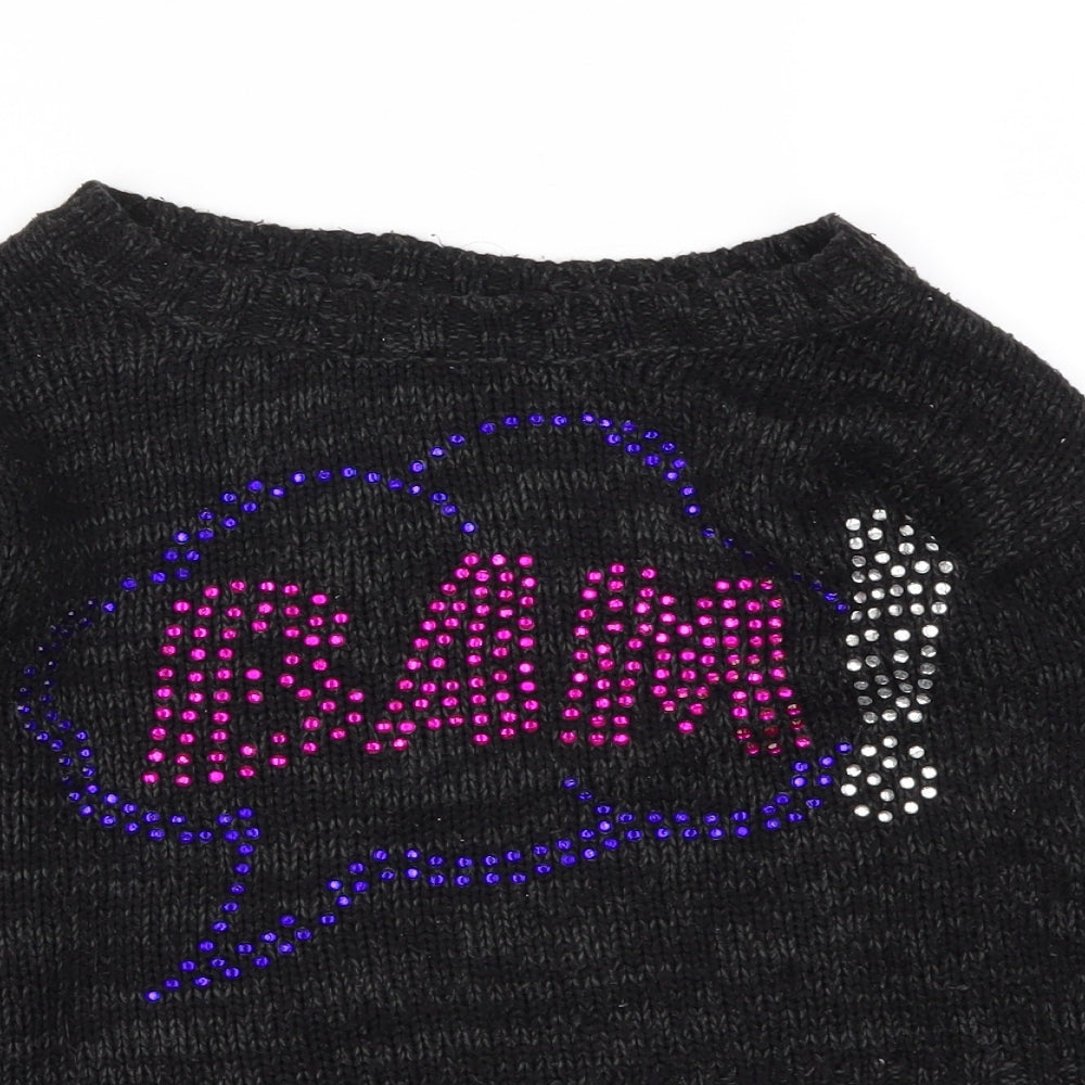 YD Girls Black   Pullover Jumper Size 10-11 Years