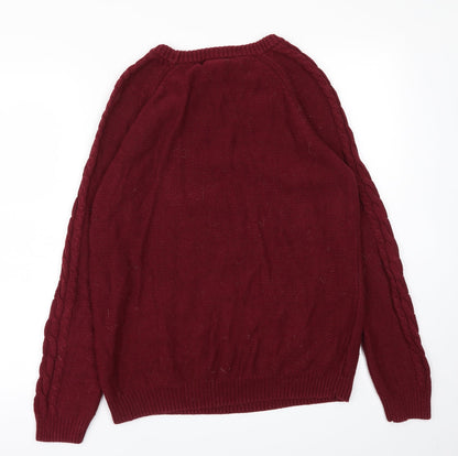 Preloved FOREVER 21 Womens Red   Pullover Jumper Size M - Back
