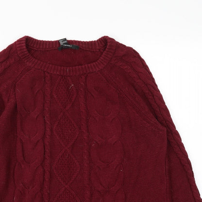 Preloved FOREVER 21 Womens Red   Pullover Jumper Size M - Detail