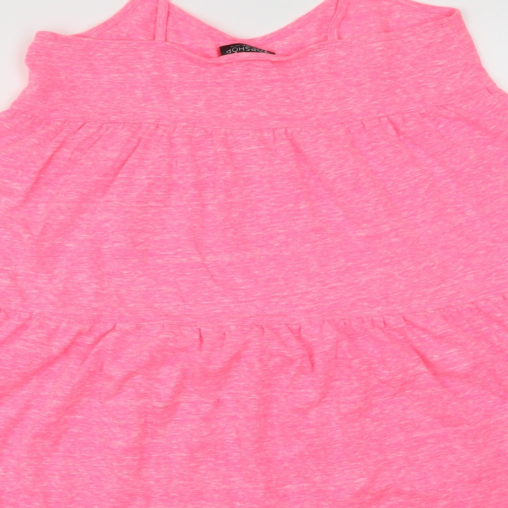 Topshop Womens Pink   Fit & Flare  Size 10