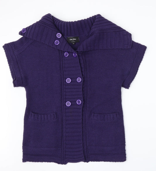 Chloe White Womens Purple   Full Zip Jumper Size 14