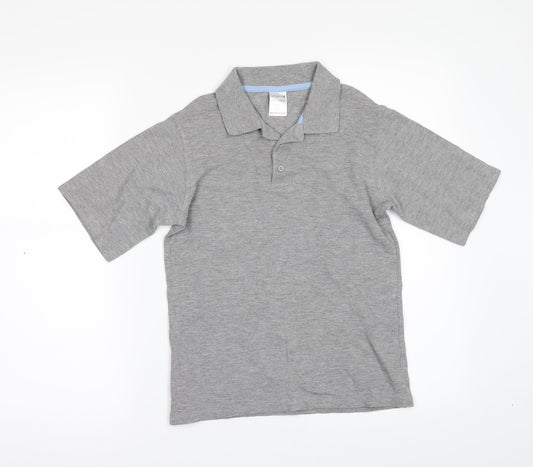 Lady Bird Boys Grey   Basic Polo Size 9-10 Years