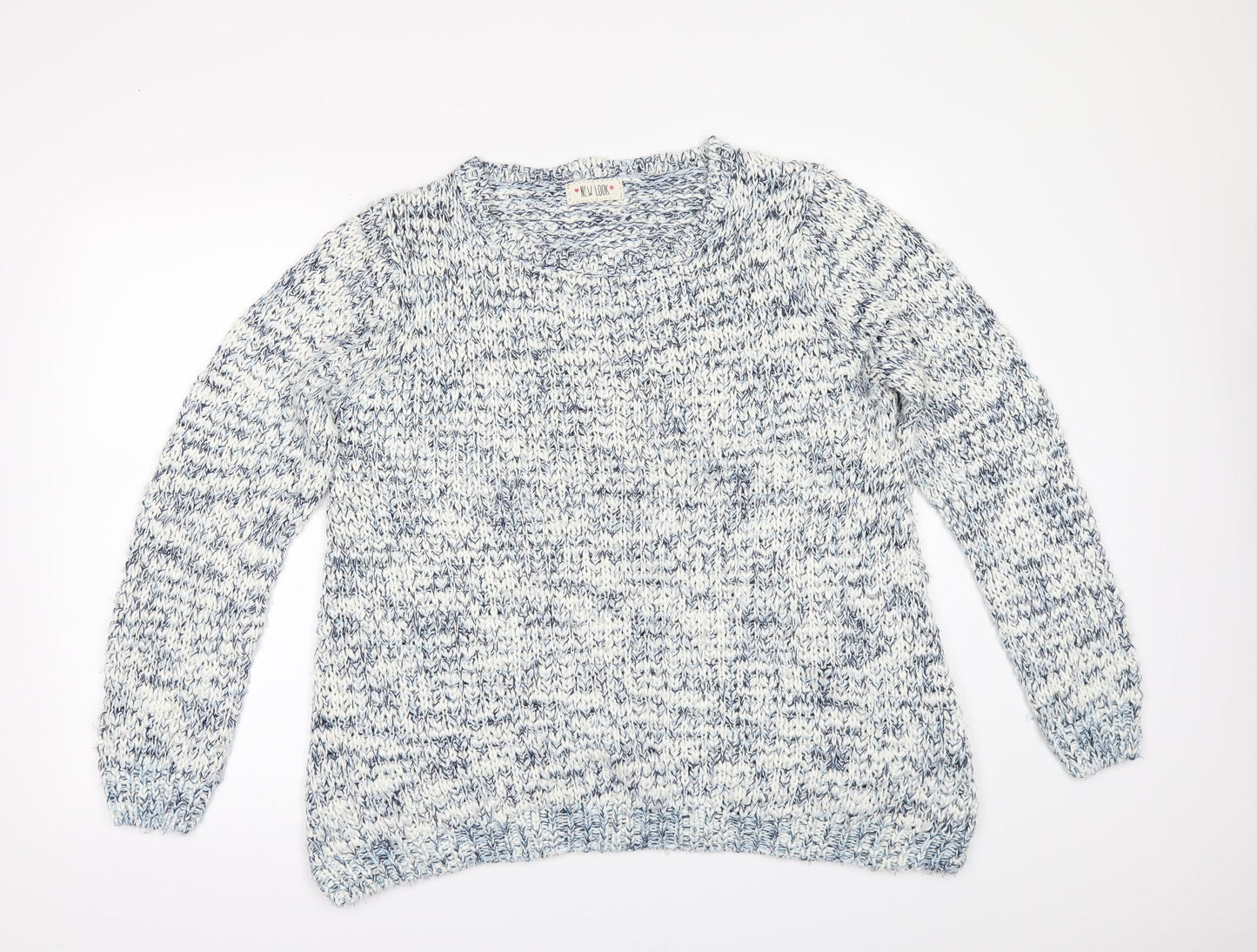 New Look Womens White   Pullover Jumper Size M