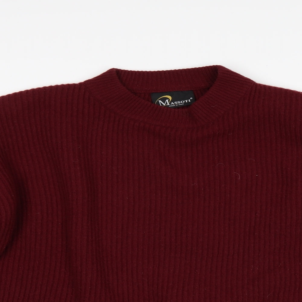 MASSOTI Mens Red   Pullover Jumper