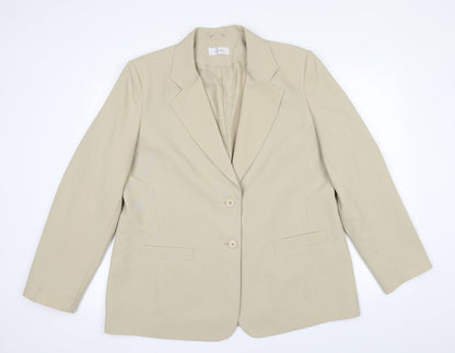 Preloved Classic Womens Beige   Jacket Suit Jacket Size 18 - Front