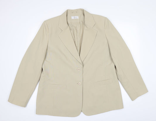 Classic Womens Beige   Jacket Suit Jacket Size 18