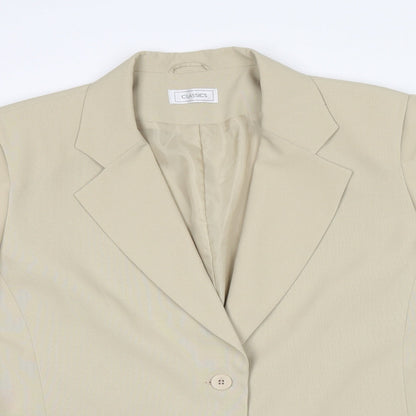 Preloved Classic Womens Beige   Jacket Suit Jacket Size 18 - Detail