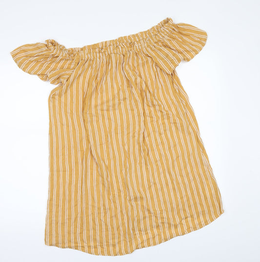Primark Womens Yellow   T-Shirt Dress  Size 8
