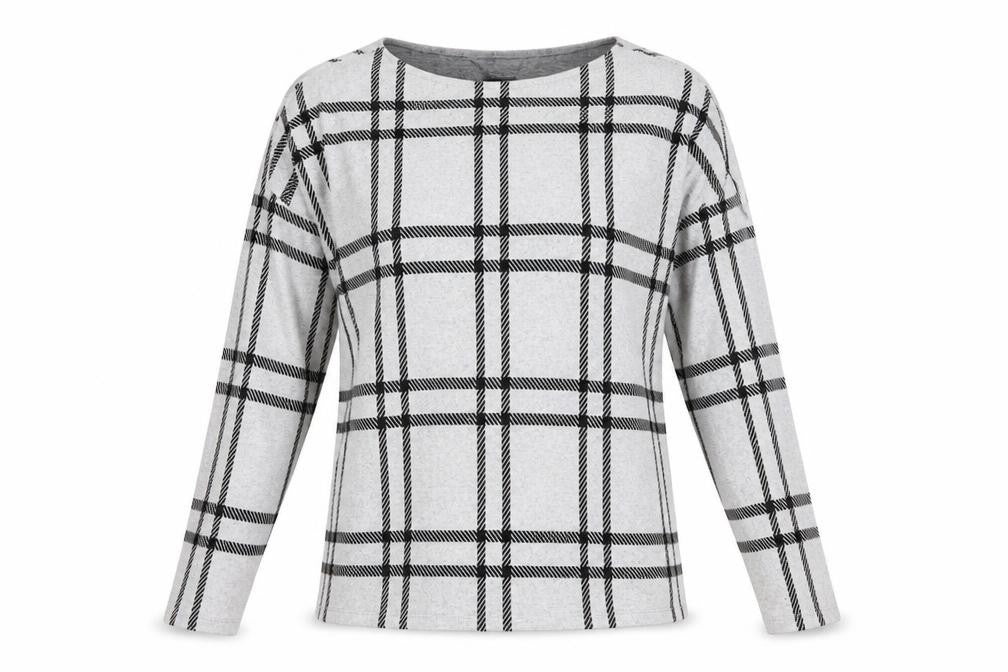 F&F Womens Grey Check  Pullover Jumper Size 6